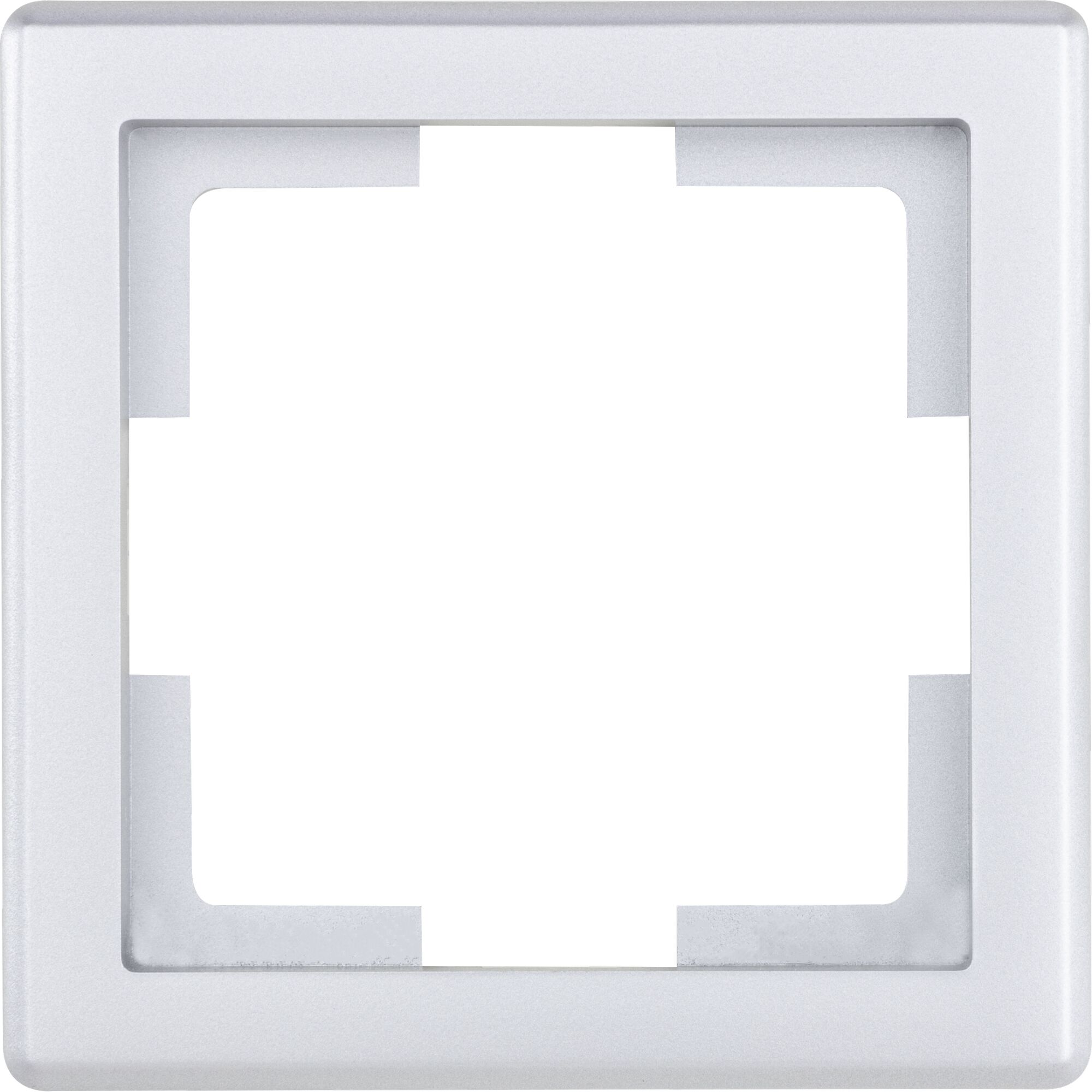 Rahmen 1-fach DesignLine, silber