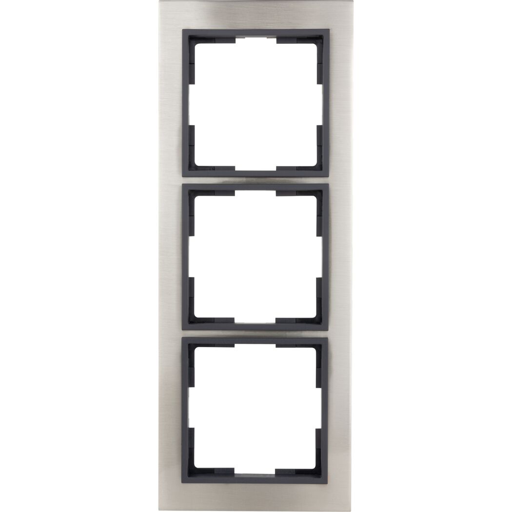 Dreifachrahmen DesignLine Edelstahl