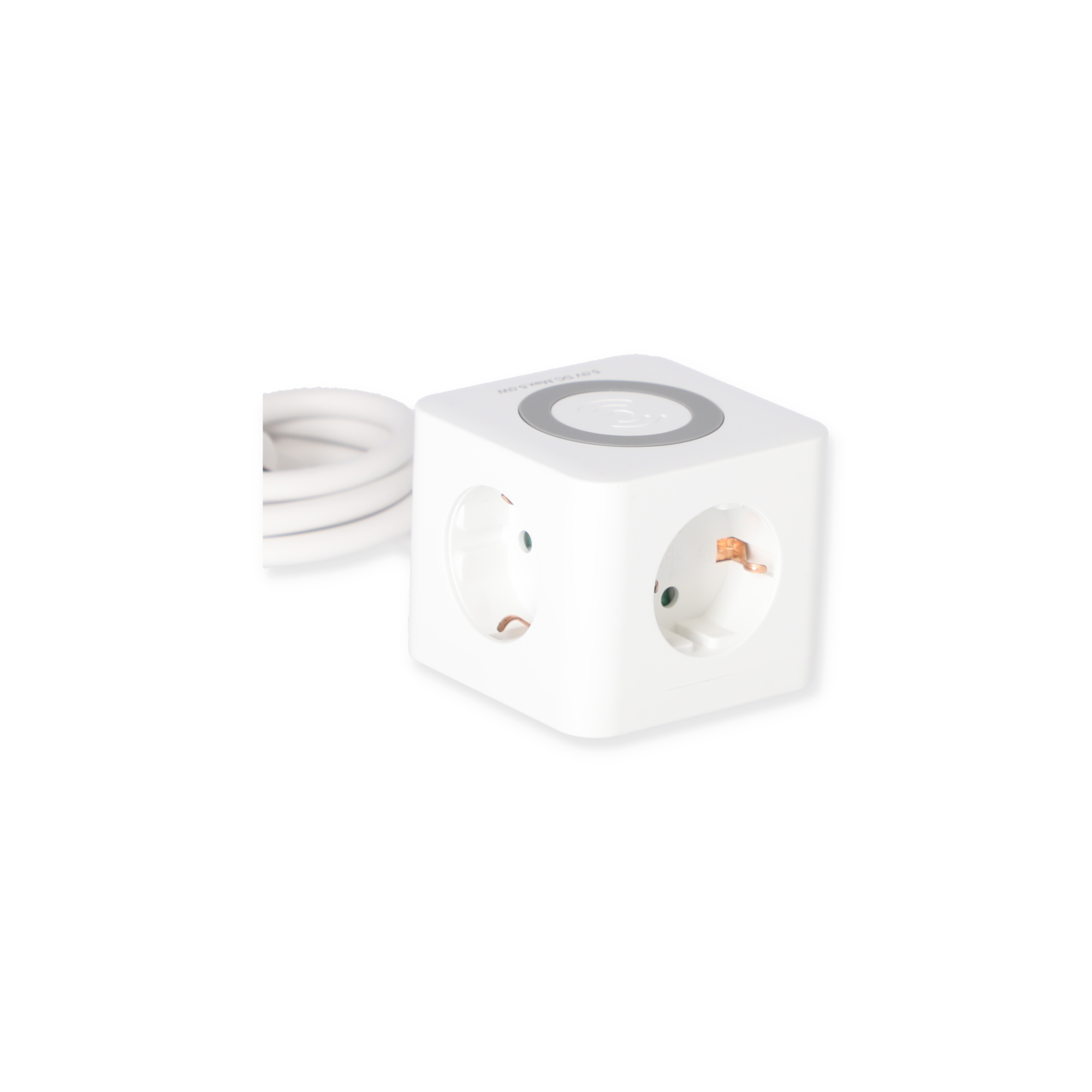 Induktions-Steckdosenwürfel weiß 3-fach mit 3 USB-Ports + product picture