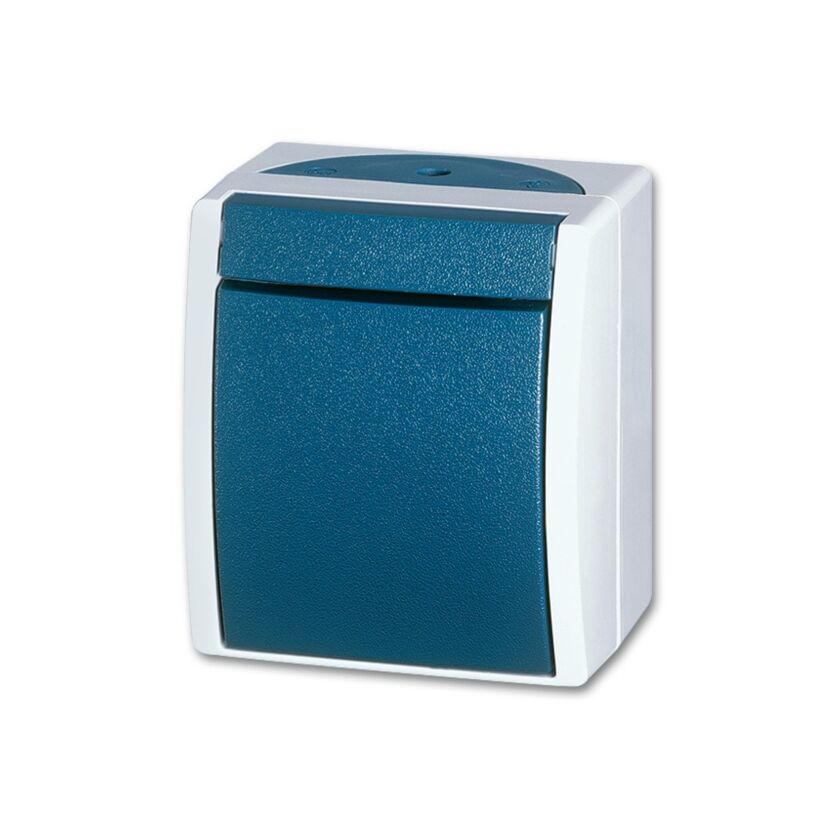 Blauer AP Wechselschalter IP44 Ocean B&J