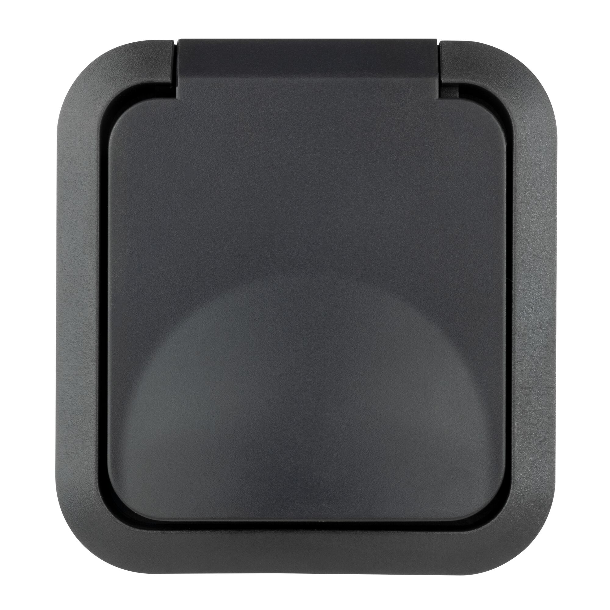 Schwarze AP-Steckdose IP55 Aqua Storm