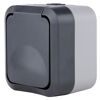 Graue AP-Steckdose IP55 Aqua Storm