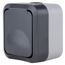 Graue AP-Steckdose IP55 Aqua Storm