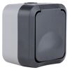 Graue AP-Steckdose IP55 Aqua Storm
