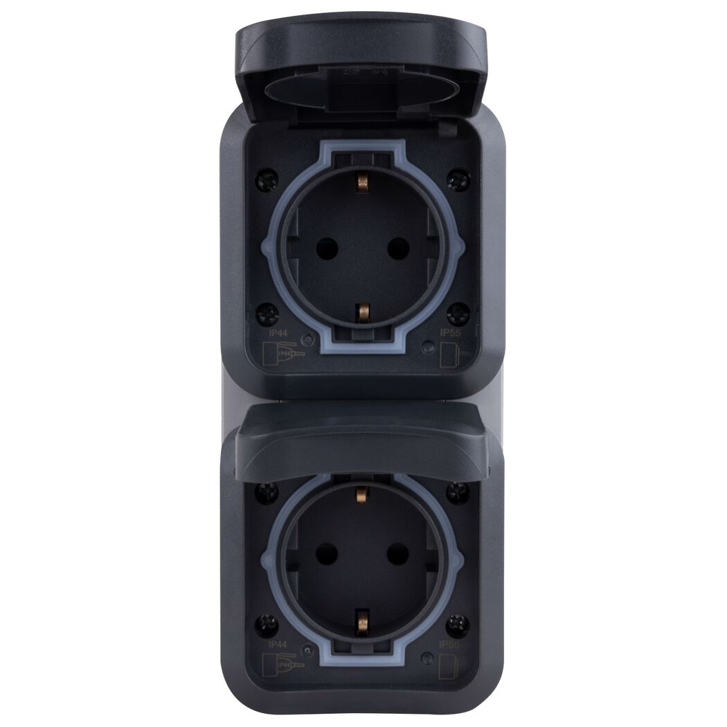 Doppelsteckdose AP Aqua Storm IP55