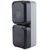 Schwarze AP-Steckdose IP55 Aqua Storm