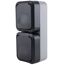 Schwarze AP-Steckdose IP55 Aqua Storm