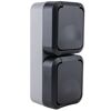 Schwarze AP-Steckdose IP55 Aqua Storm