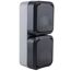 Schwarze AP-Steckdose IP55 Aqua Storm