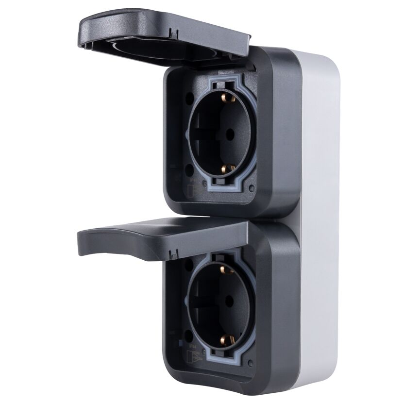 Wasserdichte Außensteckdose IP55 Aqua Storm