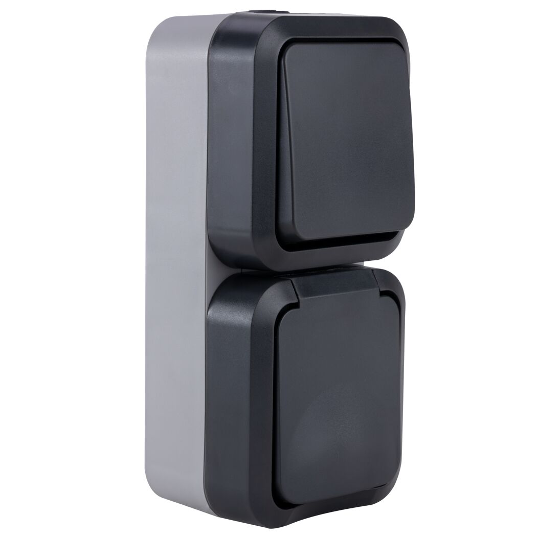 Doppelschalter AP Kombi IP55 Aqua Storm