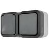 Grauer AP Kombi waager IP55 Aqua Schalter