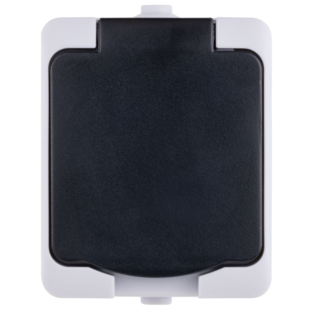 Graue AP-Steckdose IP54 Aqua Mini