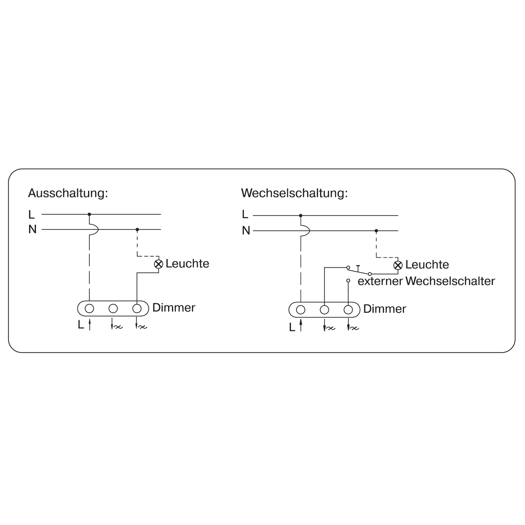 Universal-Dimmer weiß 3-300 W