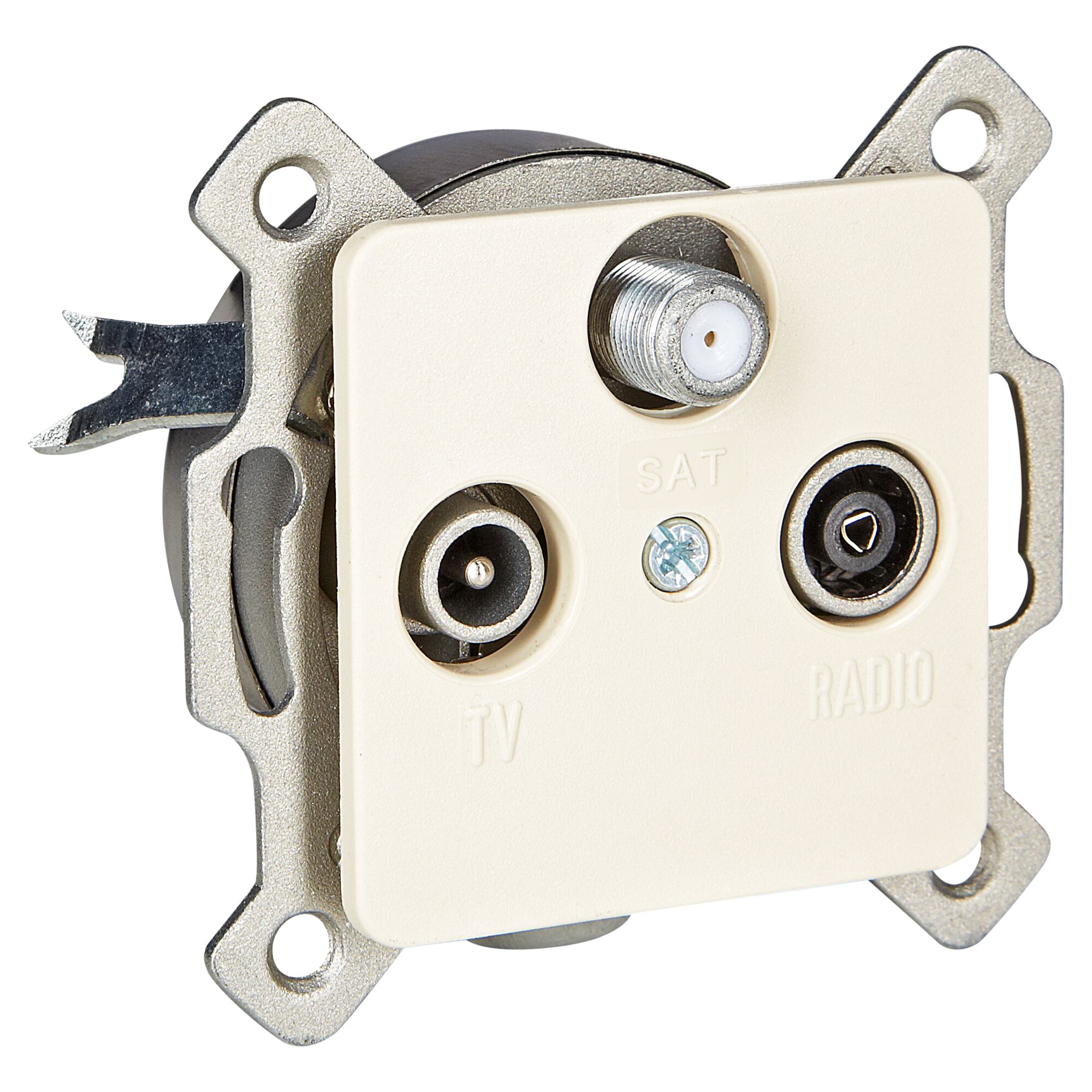 Sat-Antennendose TV-RF-SAT Europa cremeweiß