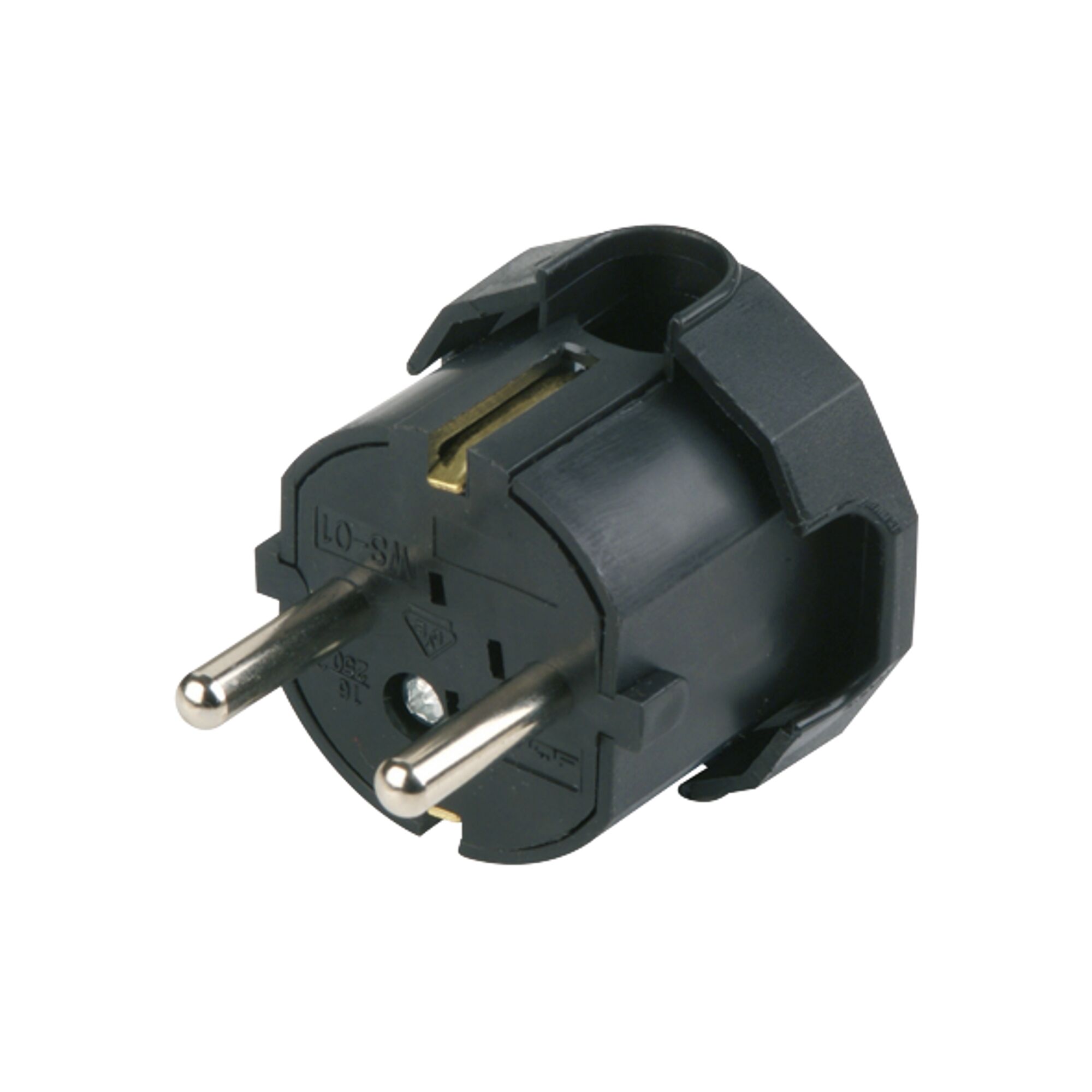Schwarzer Winkelstecker