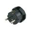 Schwarzer Winkelstecker