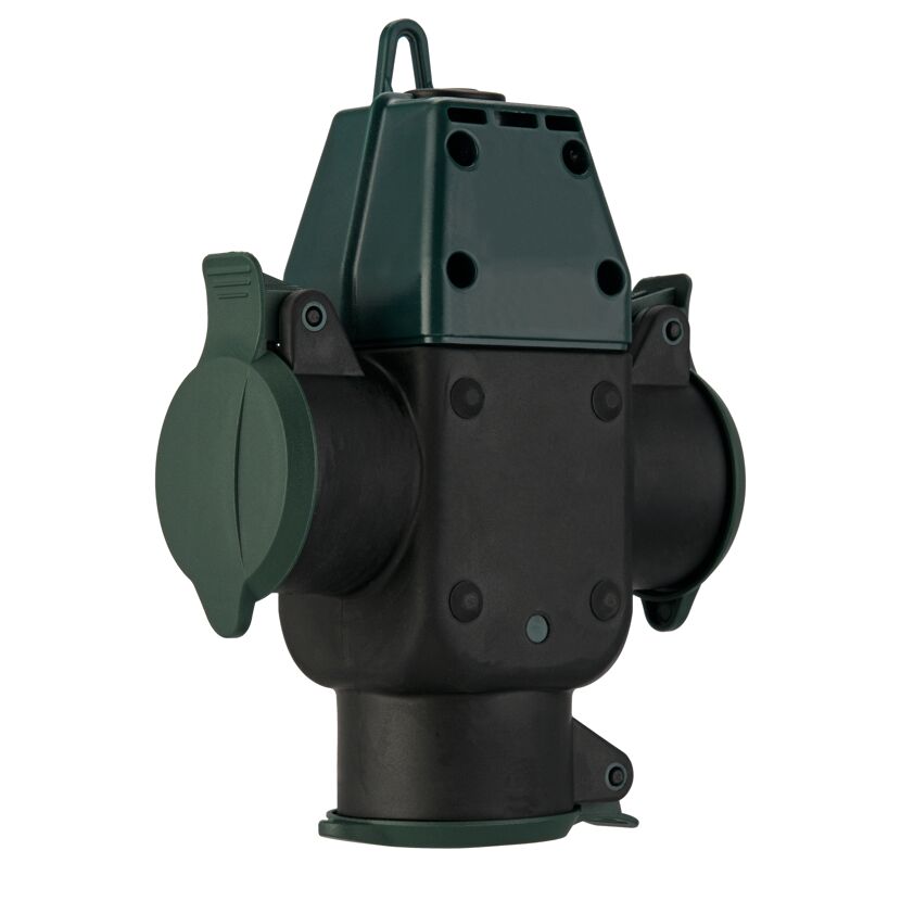 Schutzkontakt-Kupplung schwarz/grün 3-polig 250 V 16 A