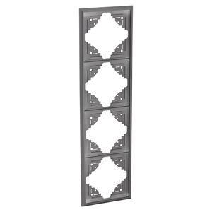 Abdeckrahmen 'Malta' 4-fach anthrazit