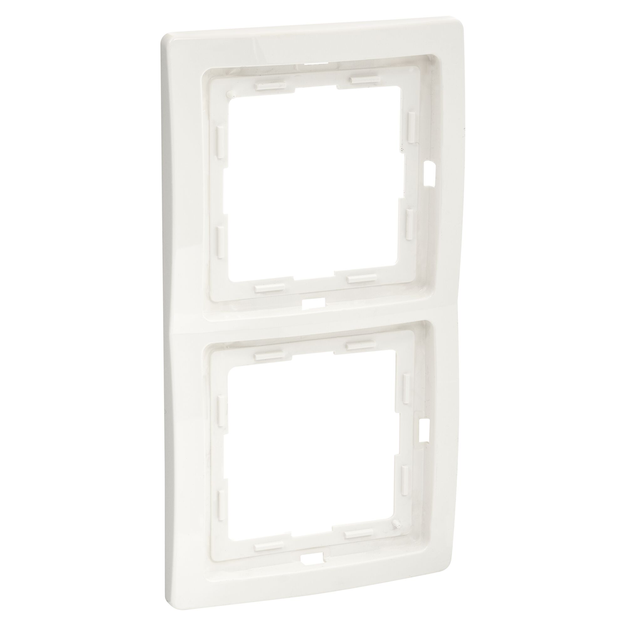 Doppelter Abdeckrahmen Venedig reinweiß.