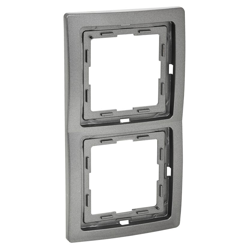 Doppelter Abdeckrahmen Venedig, Farbe Platin