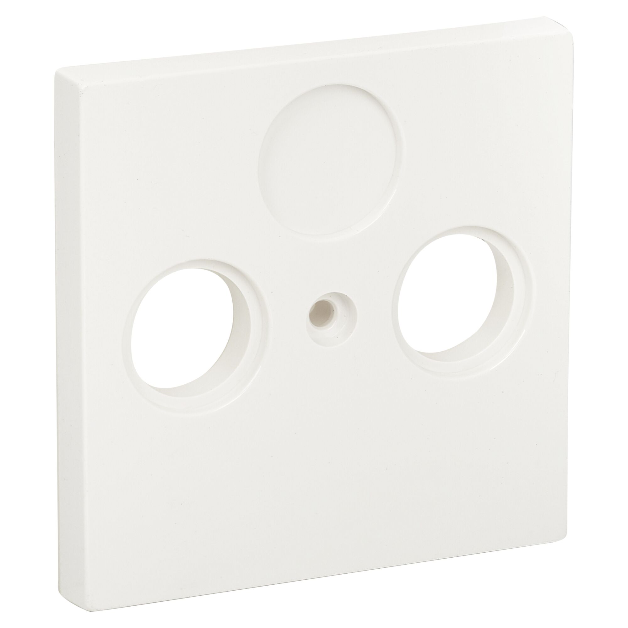 Weiße Abdeckung für Antennensteckdose Athenis