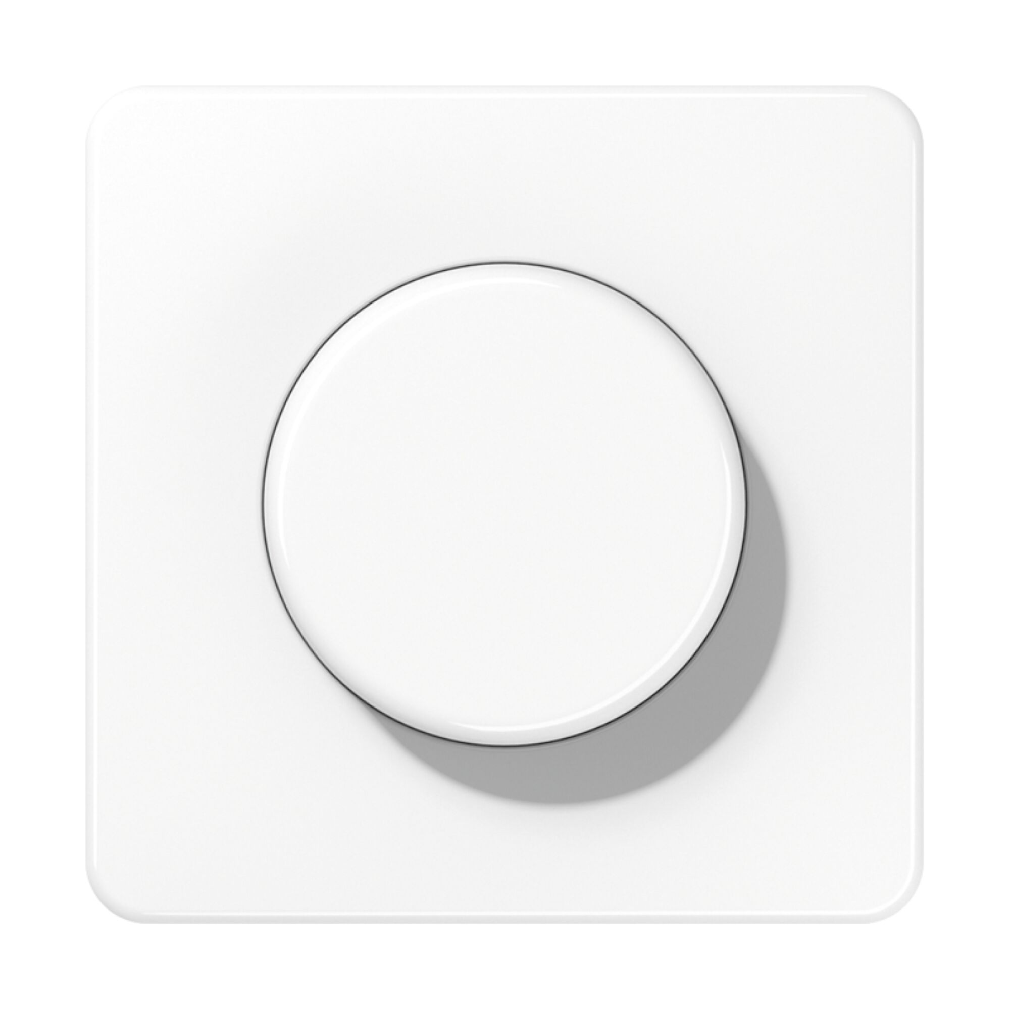 Weißer Drehdimmer auf weißem Grund