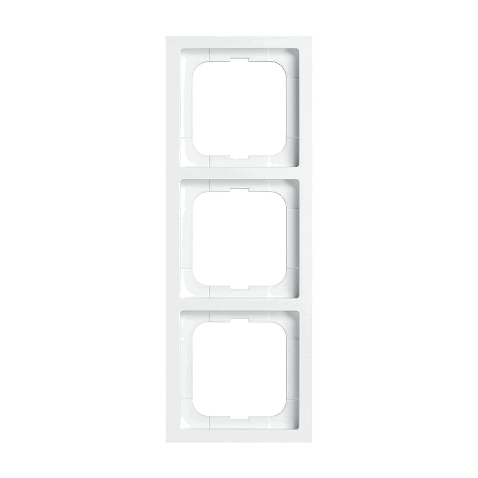 Dreifachrahmen für Steckdosen, weiß