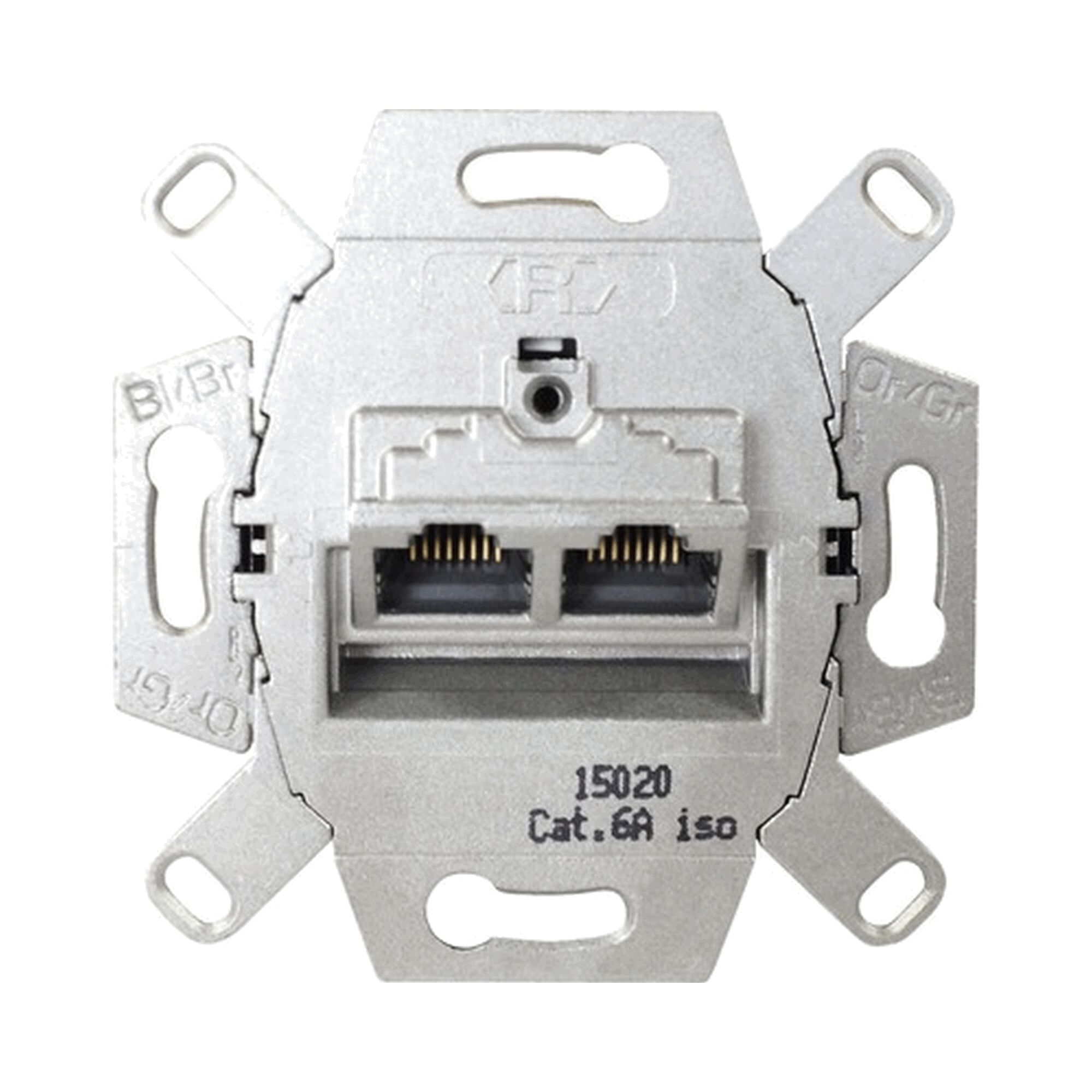 CAT 6 Netzwerkdose, zwei Ports