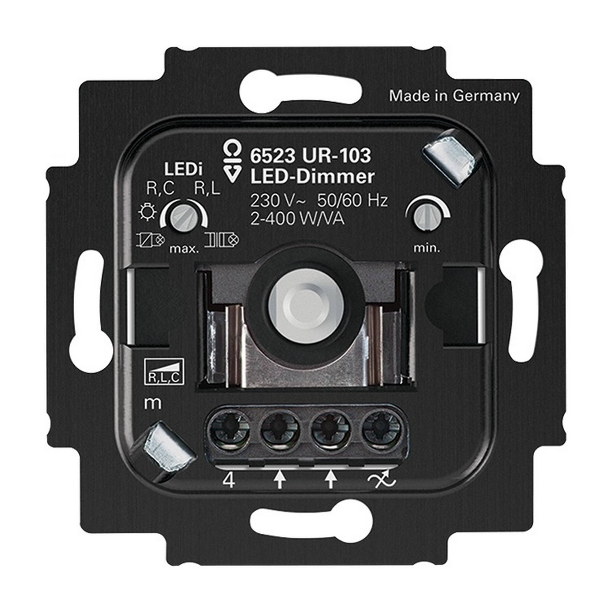 LED-Drehdimmereinsatz 2-400 W ohne Abdeckung