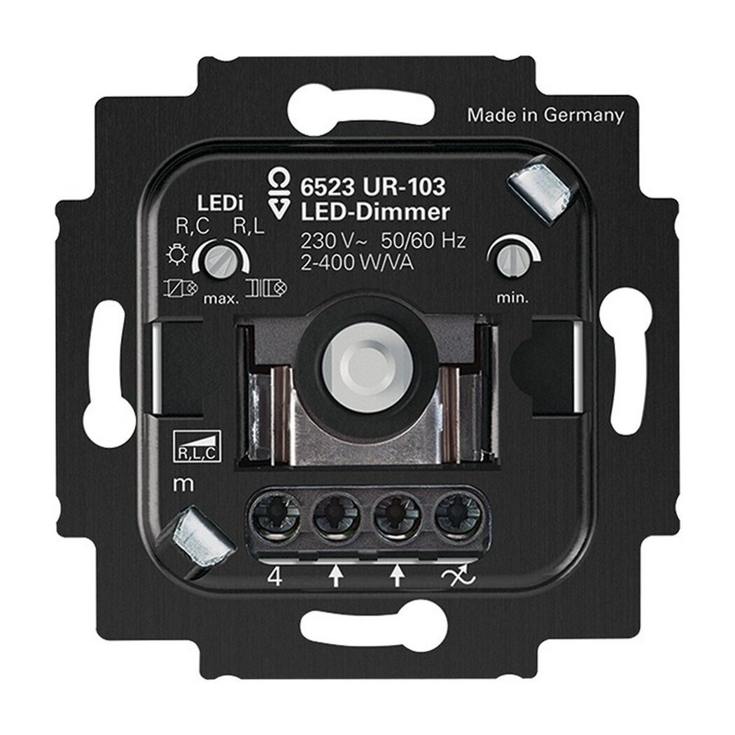 LED-Drehdimmereinsatz 2-400 W ohne Abdeckung