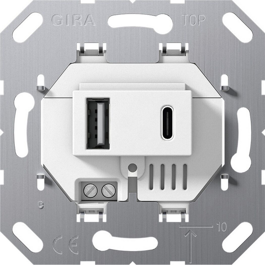 USB-Einsatz 2-fach Standard weiß
