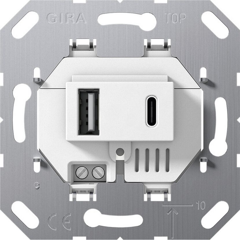 USB-Einsatz 2-fach Standard weiß