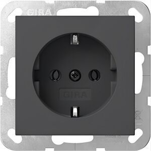 Schuko-Steckdoseneinsatz 'System 55' anthrazit matt