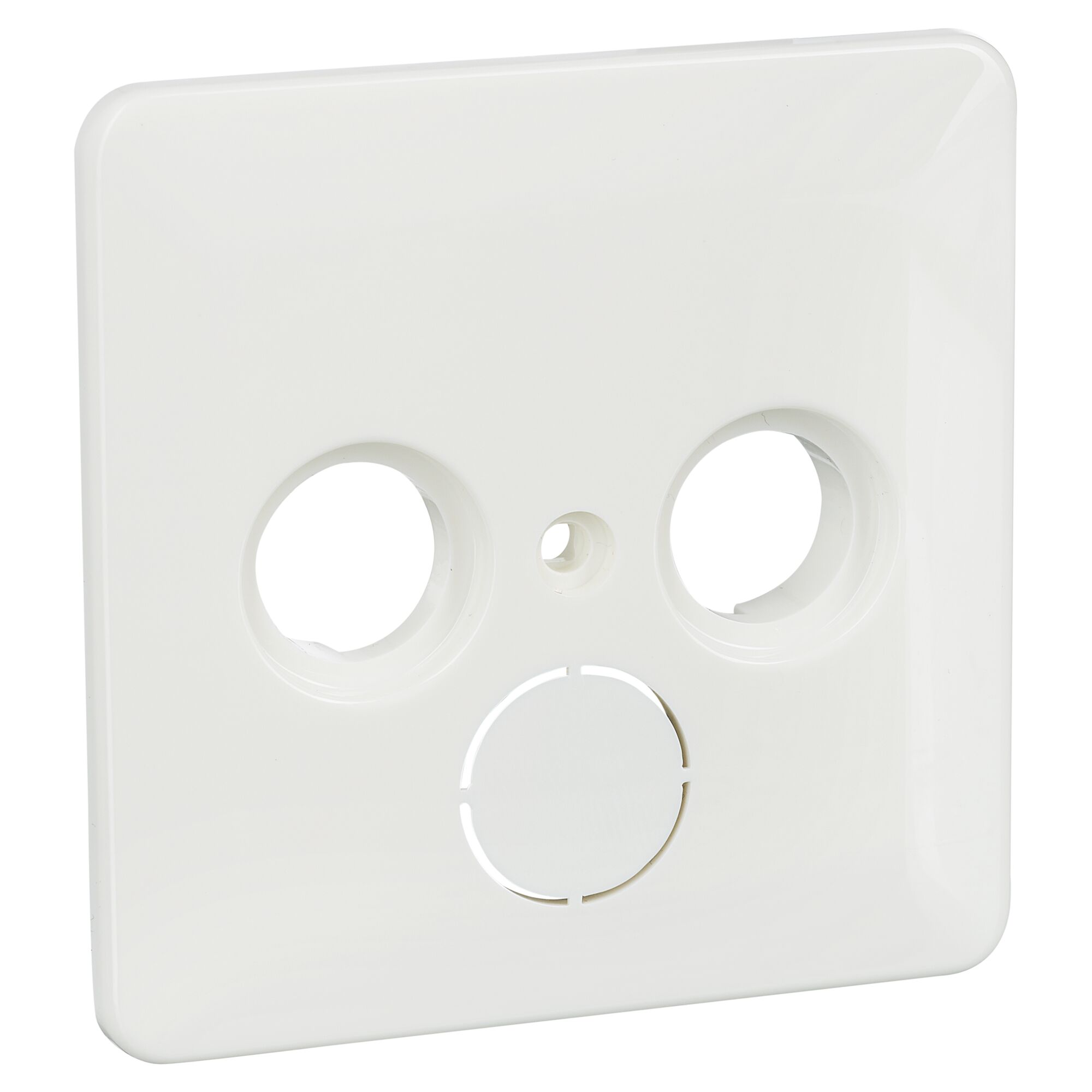 Weiße Abdeckung für Antennensteckdose