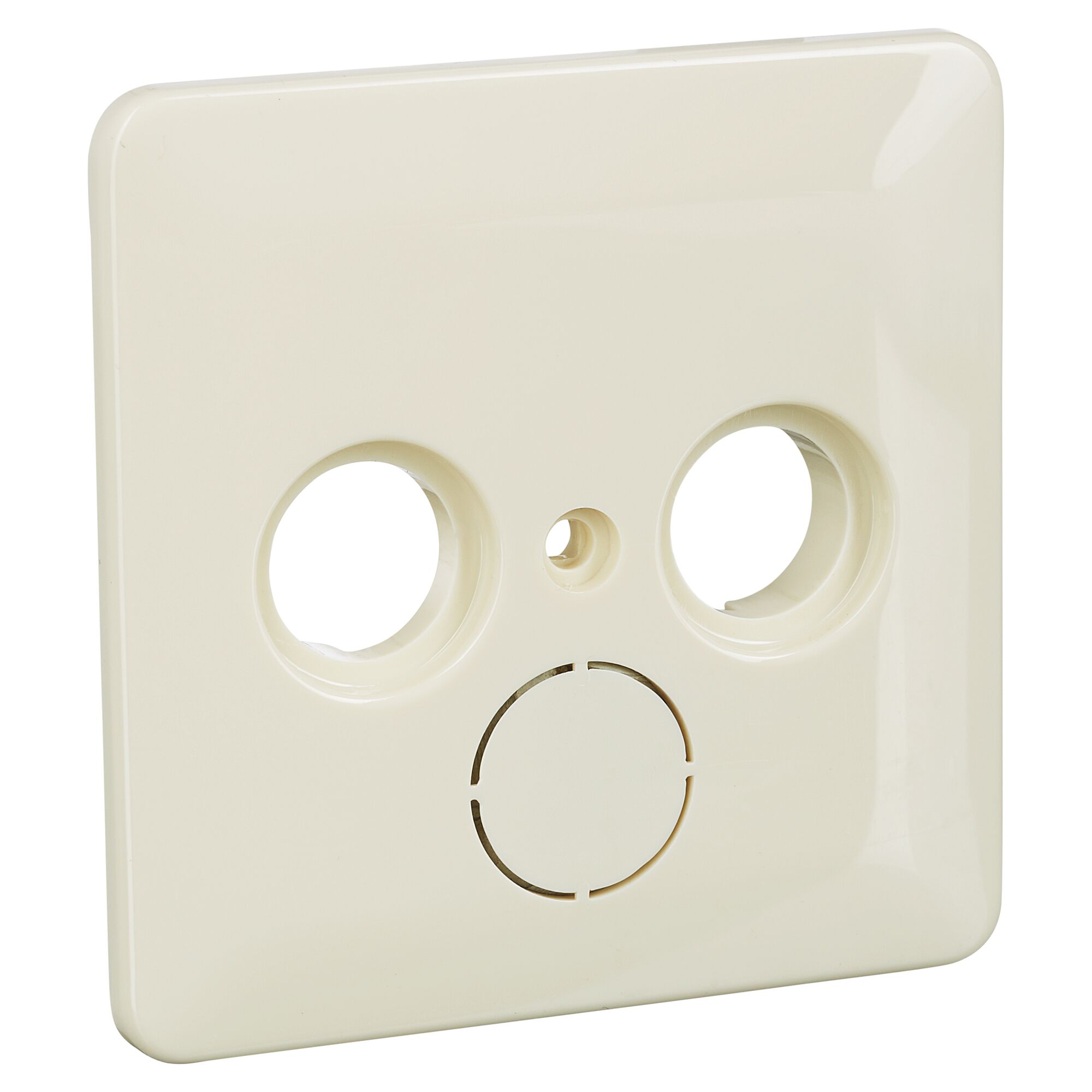 Cremeweiße Abdeckung für Antennensteckdose