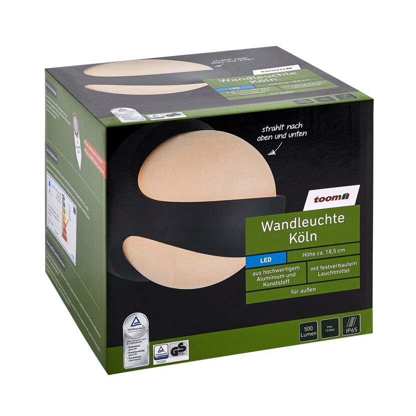 Verpackung der Toom Wandleuchte Köln