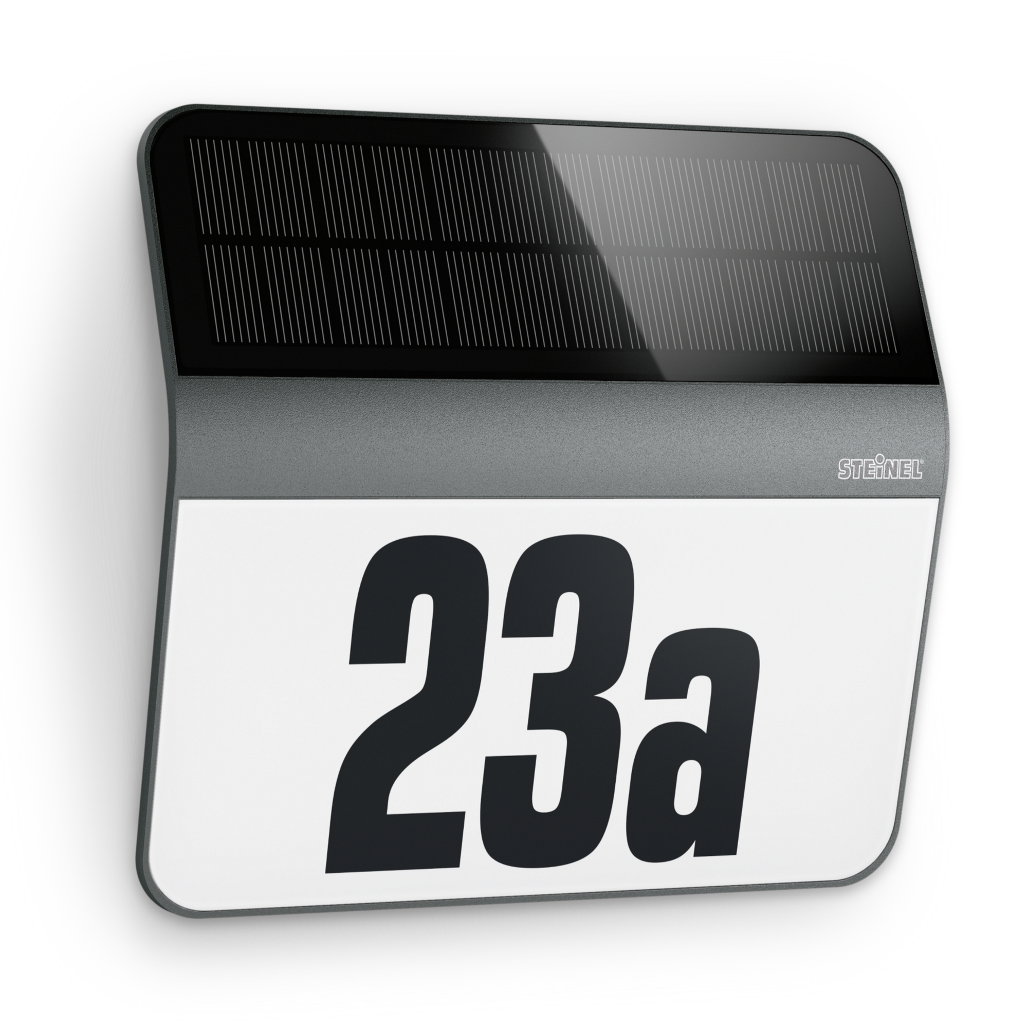 Steinel Solar-LED-Hausnummernleuchte ‚XSolar LH-N‘ anthrazit 24,2 x 22,7 cm