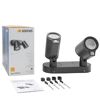 LED-Außenwandstrahler 'Spot DUO Sensor' mit Bewegungssensor 14,95 W 1024 lm warmweiß IP 44 24,7 x 9,8 cm