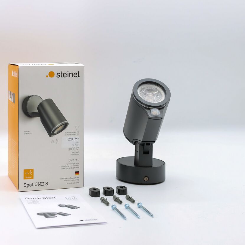 LED-Strahler 'Spot ONE S Sensor' anthrazit mit Bewegungsmelder 512 lm