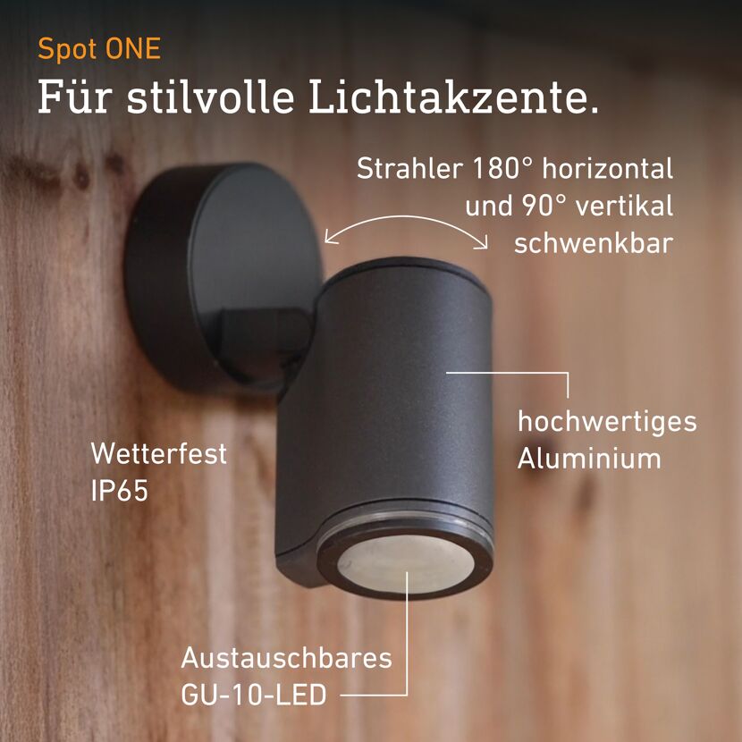 LED-Strahler 'Spot ONE' anthrazit 512 lm