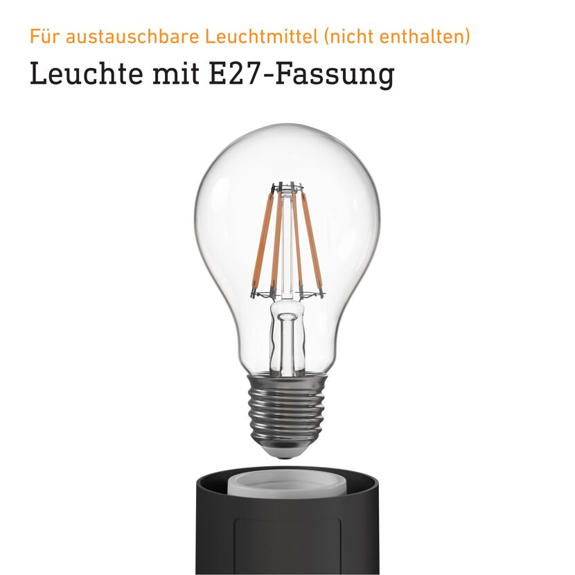 Außenleuchte 'L 115 S' mit Bewegungsmelder anthrazit