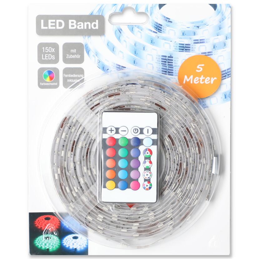 LED-Band mit Fernbedienung und Farbwechsler 5 m