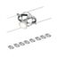 Seilsystem 'Cardan Basisset' chromfarben 5 m 8 x 10 W GU5,3