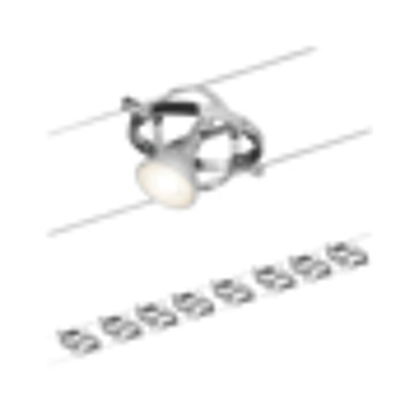 Seilsystem 'Cardan Basisset' chromfarben 5 m 8 x 10 W GU5,3