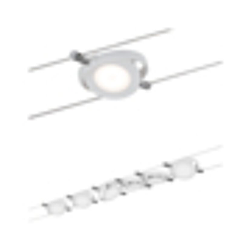 LED-Seilsystem 'RoundMac Basisset'  weiß matt 5 m 6 x 4,3 W