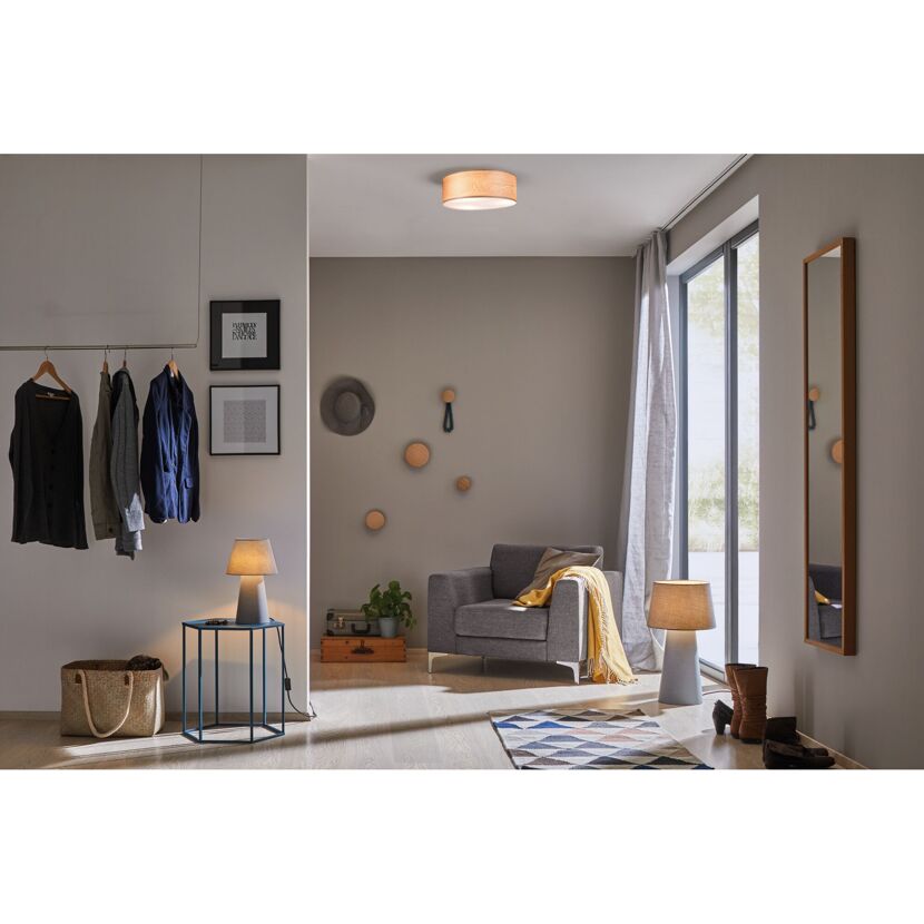 Deckenleuchte 'Liska Neordic' E27 Holz Ø 45 cm 3-flammig