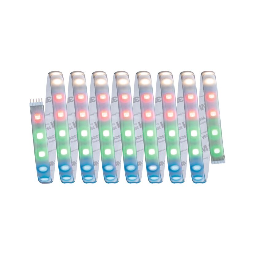 LED-Basisset 'MaxLED' 3 m 36 W 1320 lm warmweiß RGBW mit Fernbedienung, silber