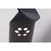 Schwarze Solar-Wandleuchte Ilias mit sechs LEDs