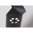 Schwarze Solar-Wandleuchte Ilias mit sechs LEDs